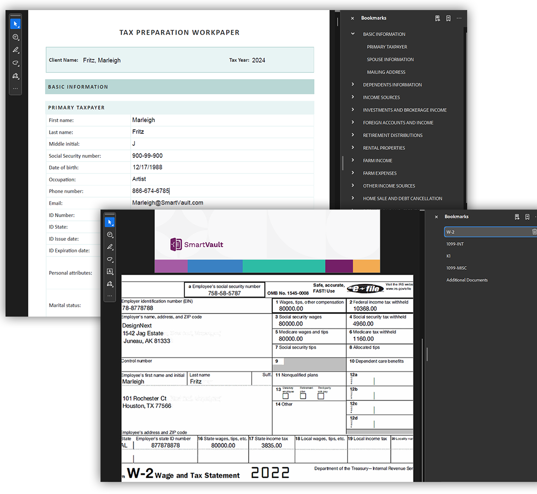 Receive organized workpapers ready for prep